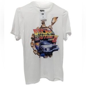 Back To The Future Official Merch Universal White Graphic Men’s  T-Shirt!